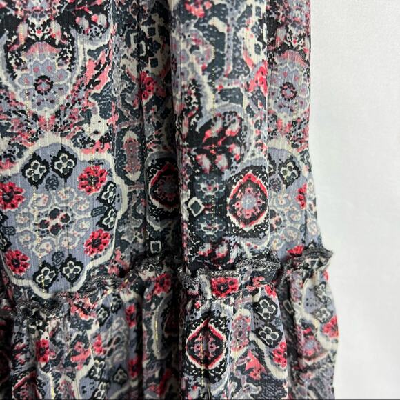 DREW Navy Medallion Sleeveless Tiered Maxi Dress NWT in Small - Picture 5 of 7